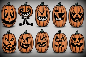 sad pumpkin carving another pumpkin tattoo idea