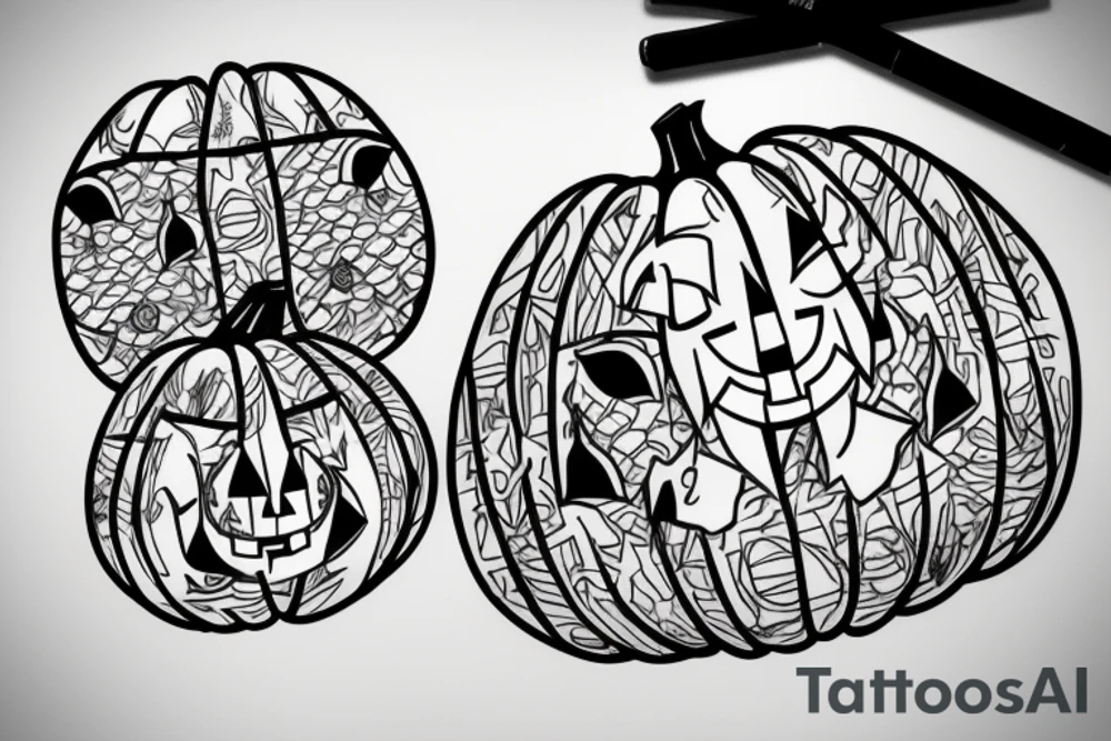 sad pumpkin carving another pumpkin tattoo idea