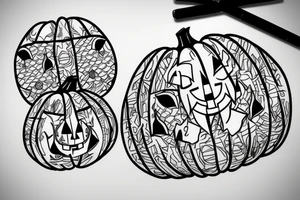 sad pumpkin carving another pumpkin tattoo idea