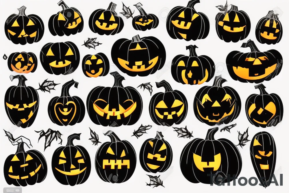 sad pumpkin carving another pumpkin tattoo idea