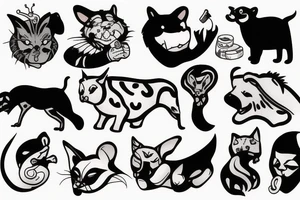 animals smoking tattoo idea