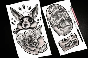 animals smoking tattoo idea