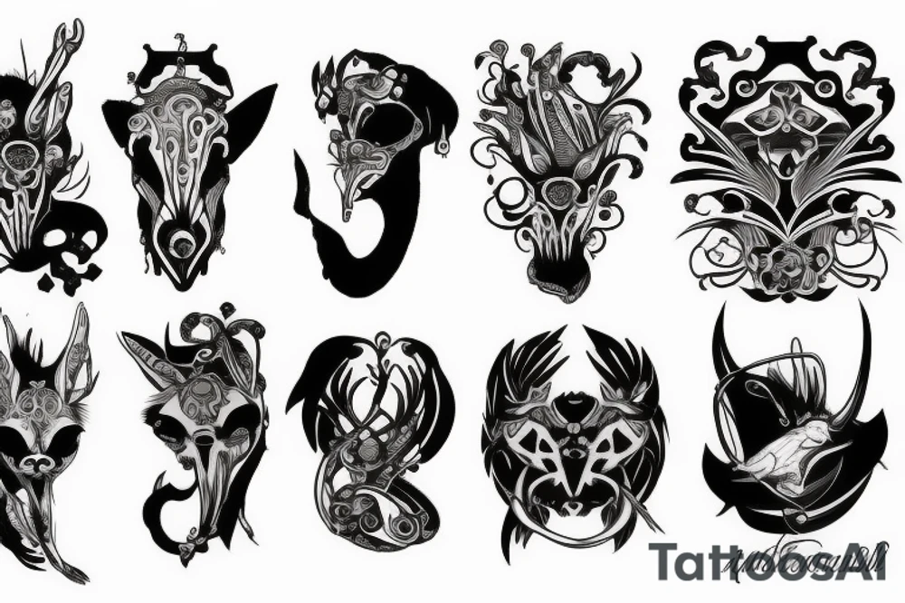 animals smoking tattoo idea