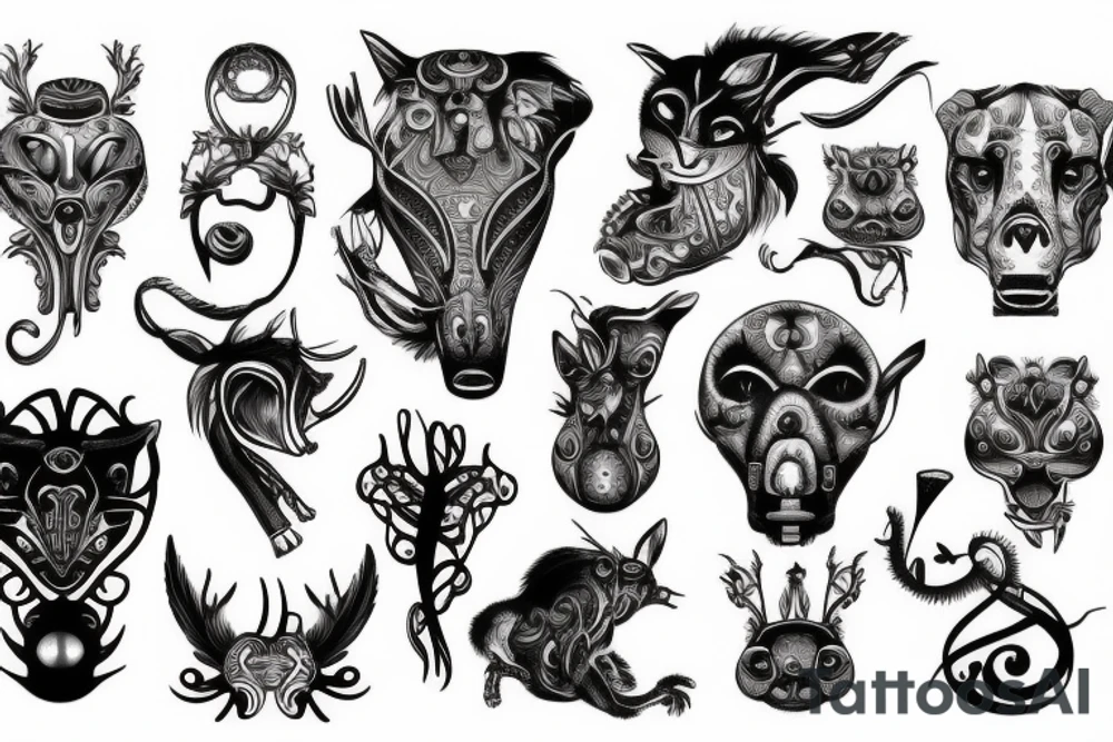 animals smoking tattoo idea