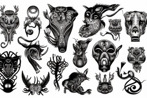 animals smoking tattoo idea