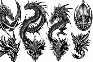dragon gauntlet tattoo idea