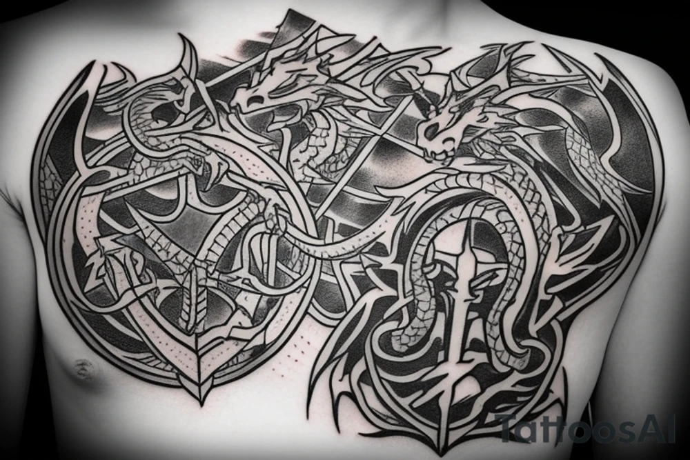 dragon knight shield tattoo idea