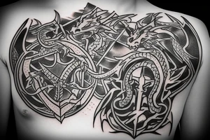 dragon knight shield tattoo idea