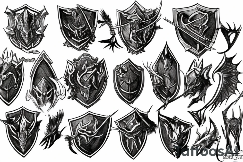 dragon knight shield tattoo idea