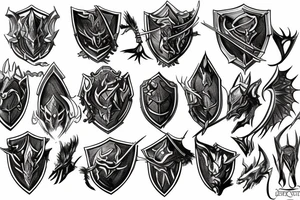 dragon knight shield tattoo idea