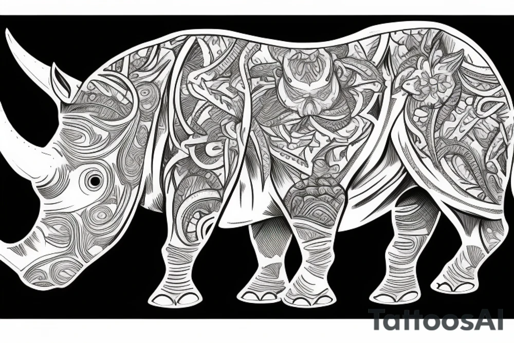 rhino tusk tattoo idea