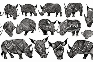 rhinoceros horn tattoo idea