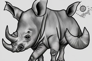 rhinoceros horn tattoo idea