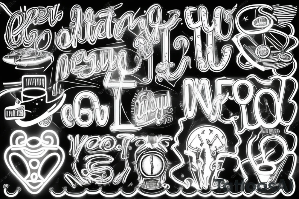 open neon sign tattoo idea