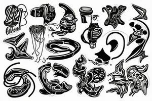 neon sign open tattoo idea