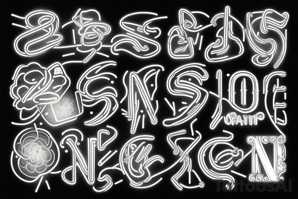 neon sign 'open' tattoo idea