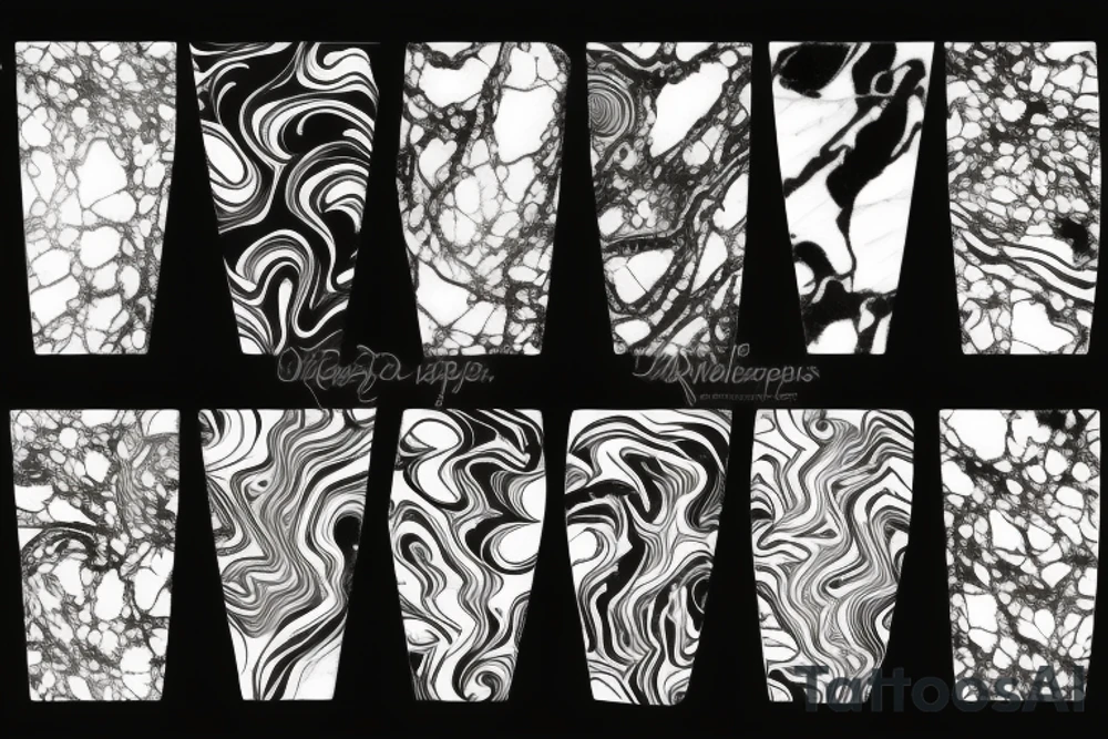 marble pattern tattoo idea