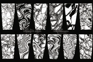 marble pattern tattoo idea