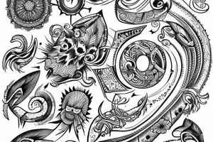 the name "Beau Dene" inside tattoo idea