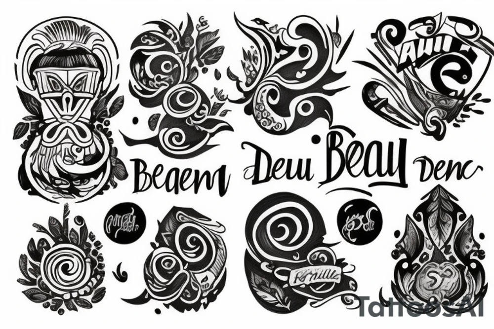 the name "Beau Dene" tattoo idea