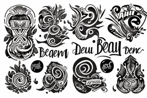 the name "Beau Dene" tattoo idea