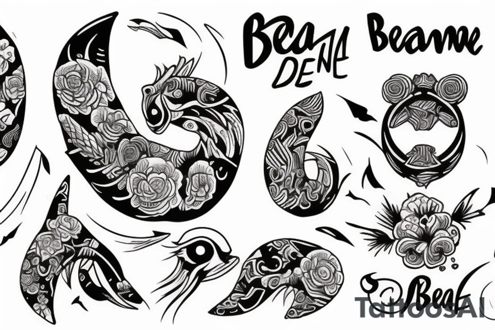 the name "Beau Dene" tattoo idea