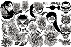 I want the name Beau Dene tattoo idea