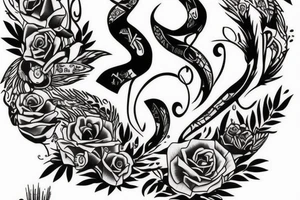 I want the letters BEAU DENE tattoo idea