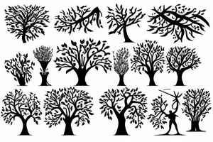 tree of life, sword trunk tattoo idea
