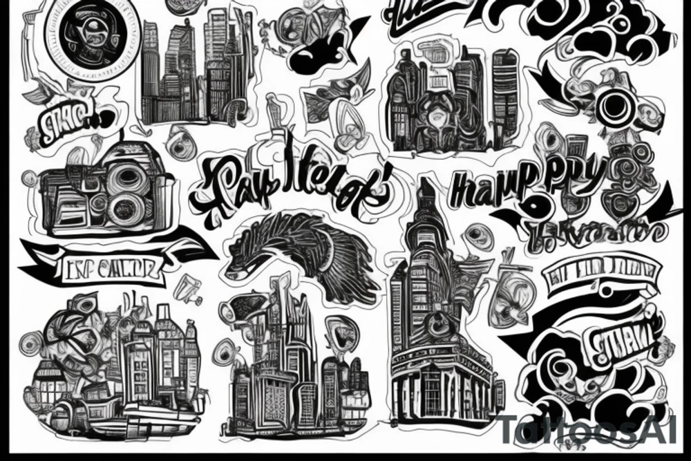 HAPPY CITY tattoo idea
