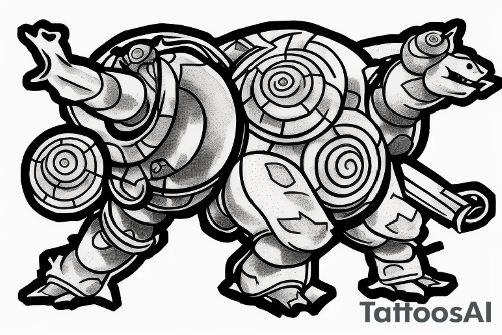 Blastoise and charizard tattoo idea