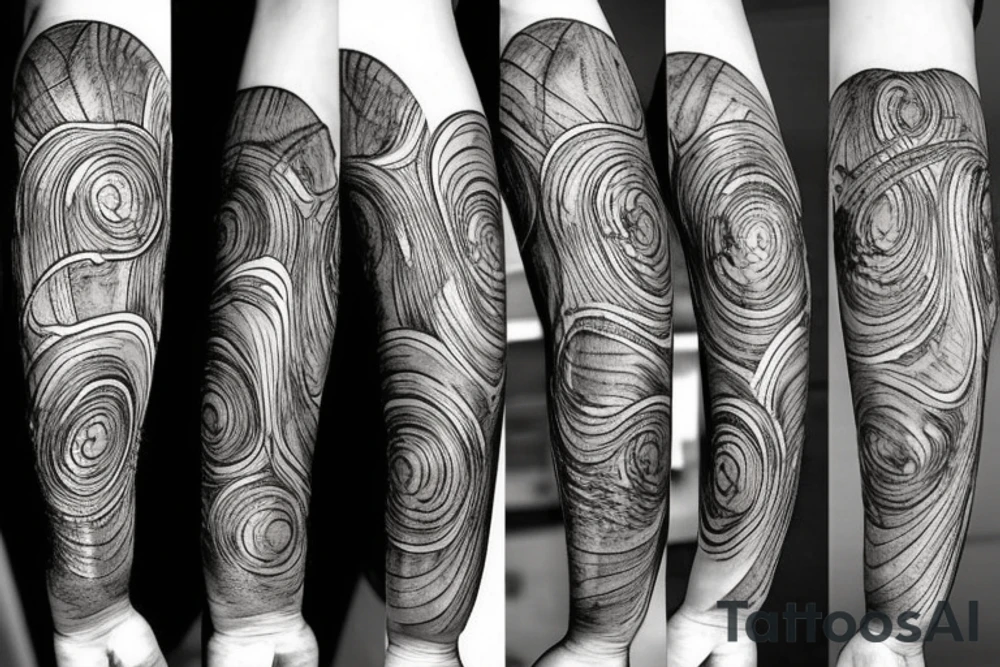 wood grain and knot tattoo idea