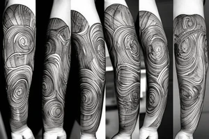 wood grain and knot tattoo idea