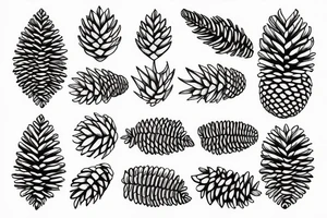 pinecone geometric tattoo idea