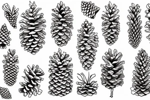 pinecone geometric tattoo idea