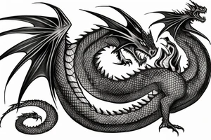 Smaug dragon full body tattoo idea