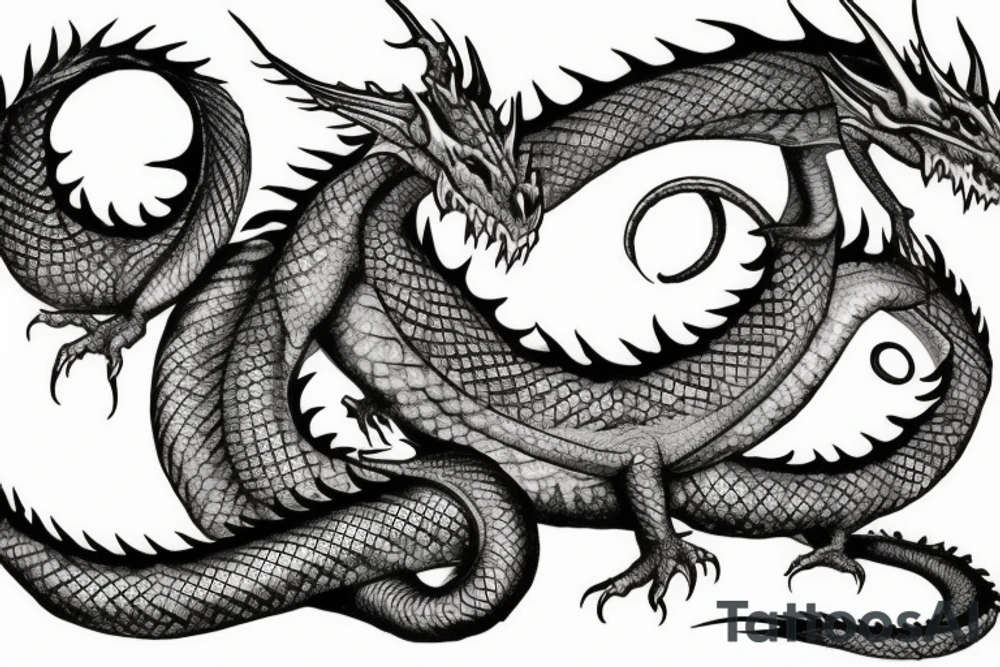 Smaug dragon full body tattoo idea