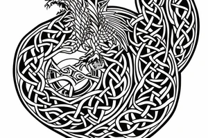 Celtic dragon tattoo idea