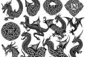 Celtic dragon tattoo idea