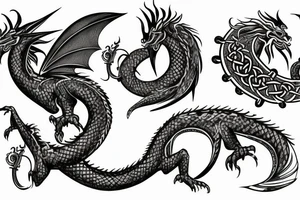 Celtic dragon tattoo idea