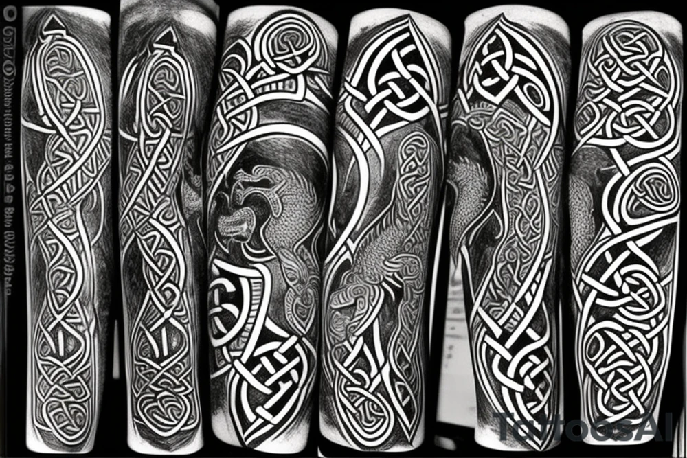 Celtic dragon tattoo idea