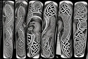 Celtic dragon tattoo idea