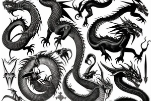 Lord of the rings dragon tattoo idea