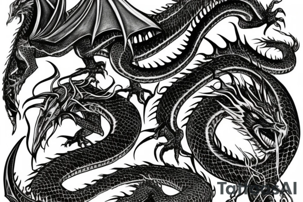 Lord of the rings dragon tattoo idea