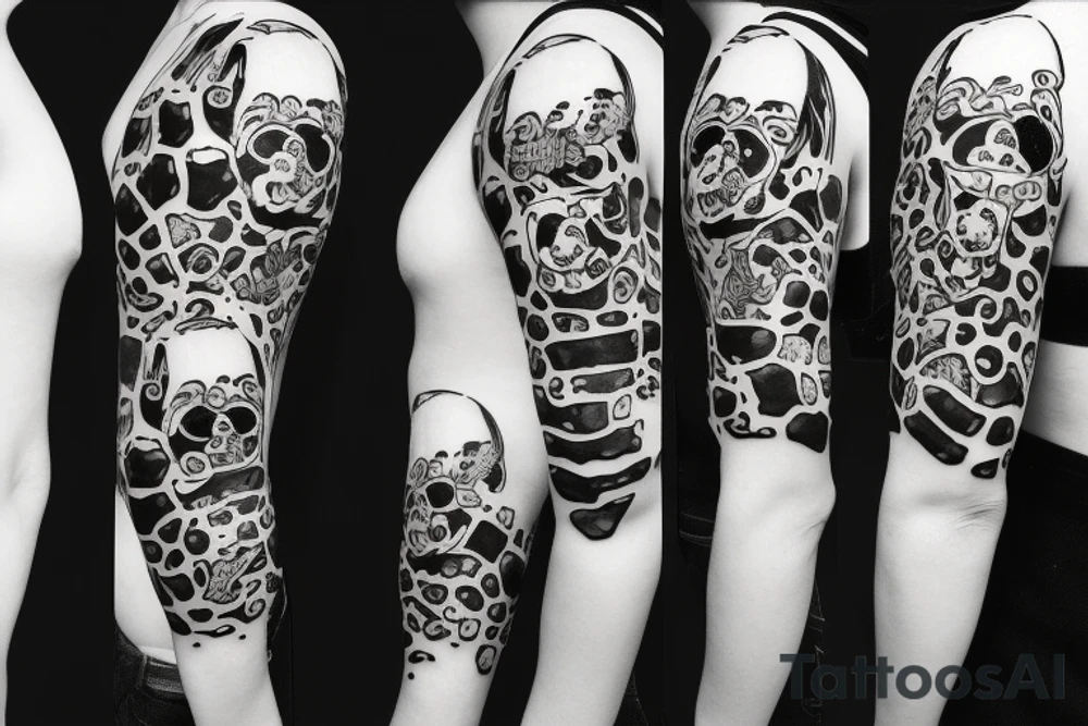 Panda eating Bamboo tattoo idea