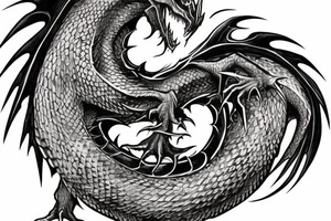 Lord of the rings style dragon for full arm tattoo idea