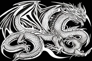 Lord of the rings style dragon for full arm tattoo idea