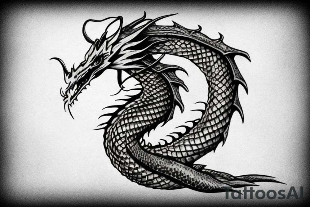 Lord of the rings style dragon for full arm tattoo idea