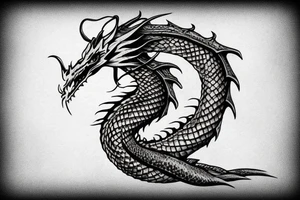 Lord of the rings style dragon for full arm tattoo idea