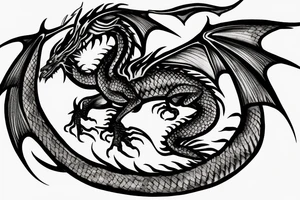 Lord of the rings style dragon for full arm tattoo idea